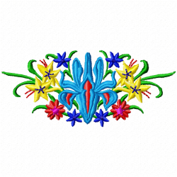Flowers And Tree Embroidery Design 10